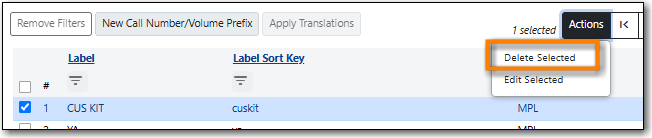 Create Call Number Suffix