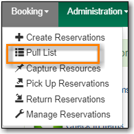 reservation pull list